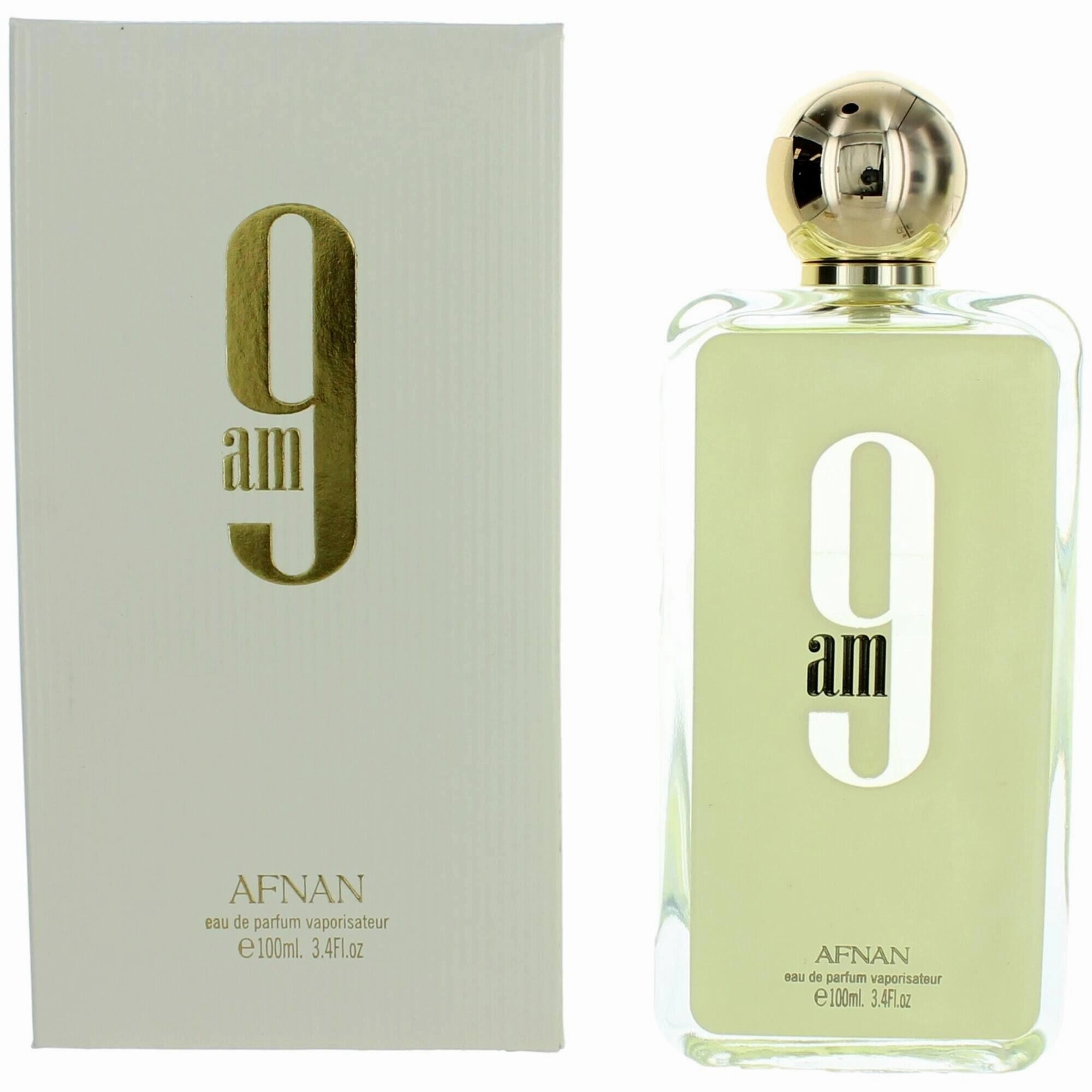 Afnan Men's Eau De Parfum Spray - 9 AM Light and Fresh Earthy Undertone, 3.4 oz