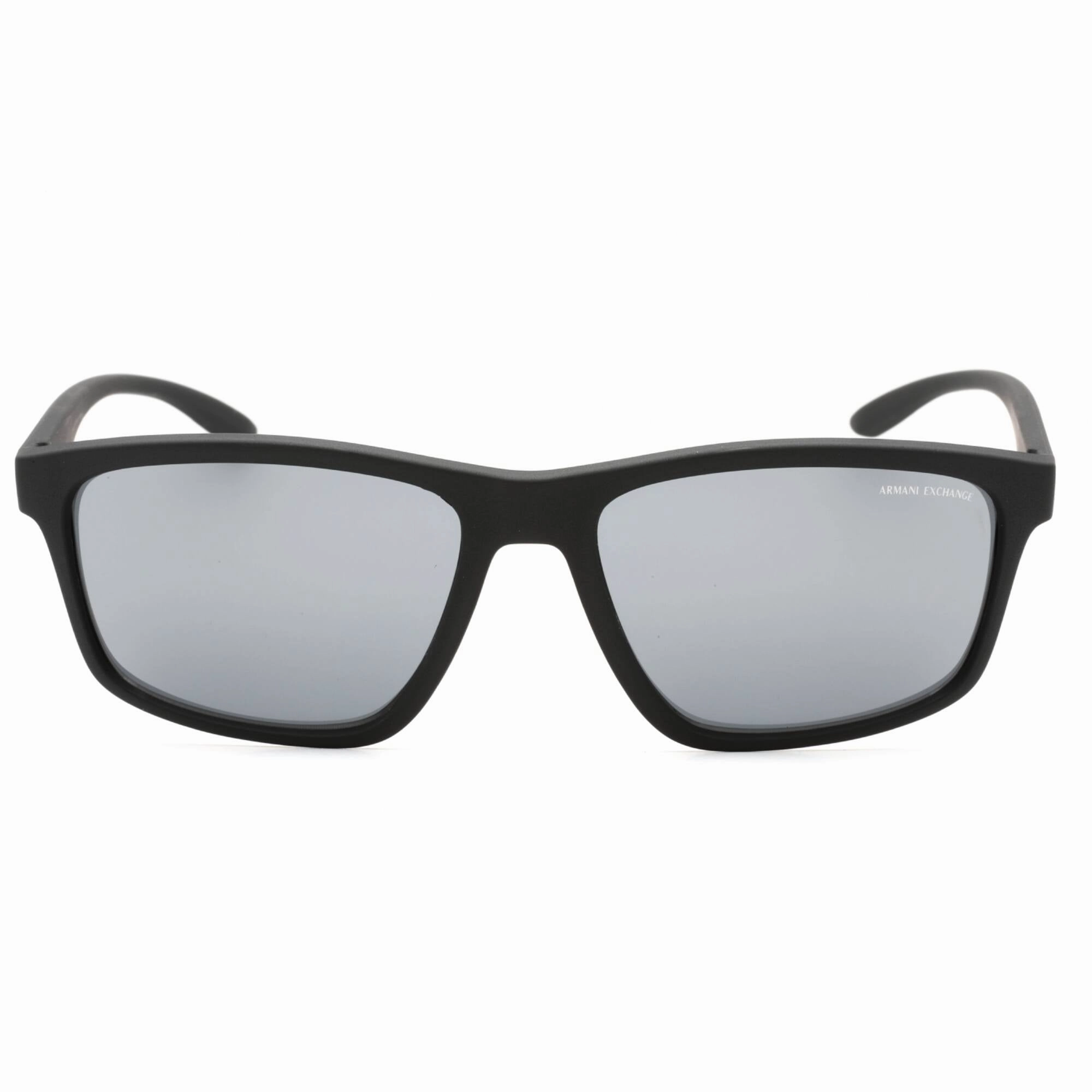 Armani Exchange Men's Sunglasses - Matte Black Plastic Cat Eye Frame | 0AX4122S 80786G