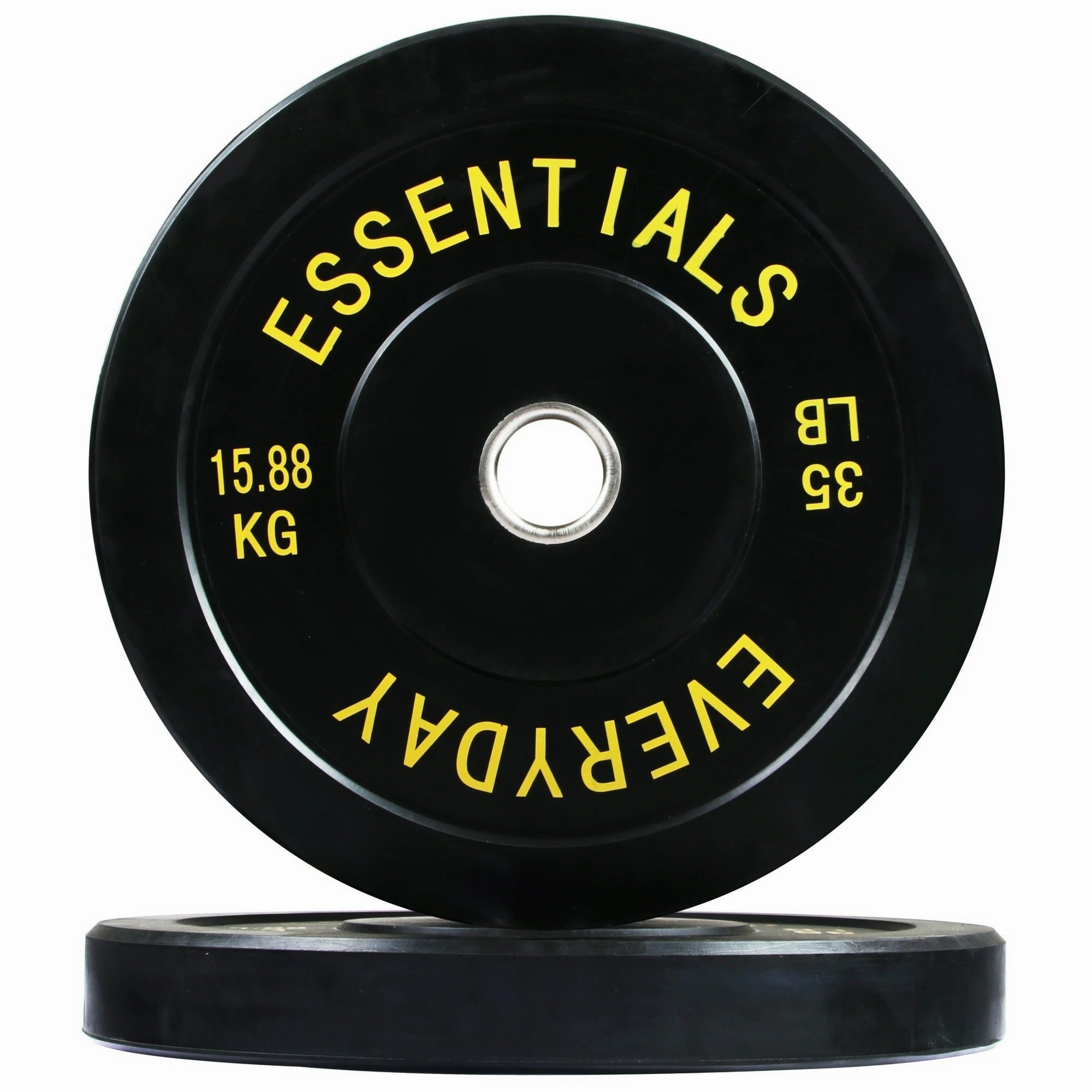 Balance From EEBP-BLK35P Olympic Bumper Plate Weight Plate with Steel Hub, Black, 35 lbs Pair