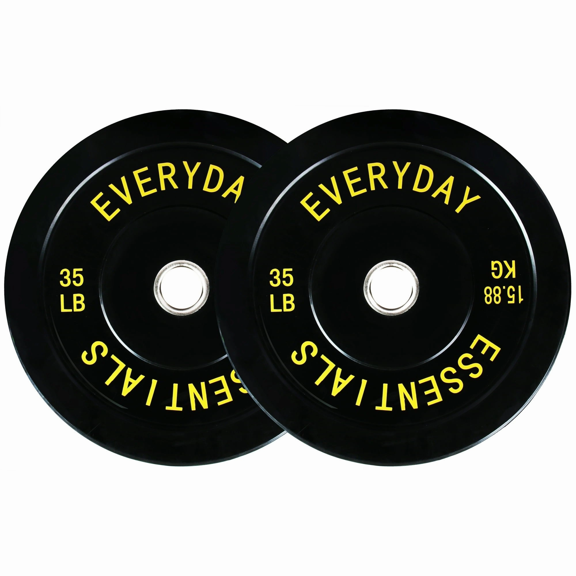 Balance From EEBP-BLK35P Olympic Bumper Plate Weight Plate with Steel Hub, Black, 35 lbs Pair