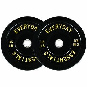 Balance From EEBP-BLK35P Olympic Bumper Plate Weight Plate with Steel Hub, Black, 35 lbs Pair