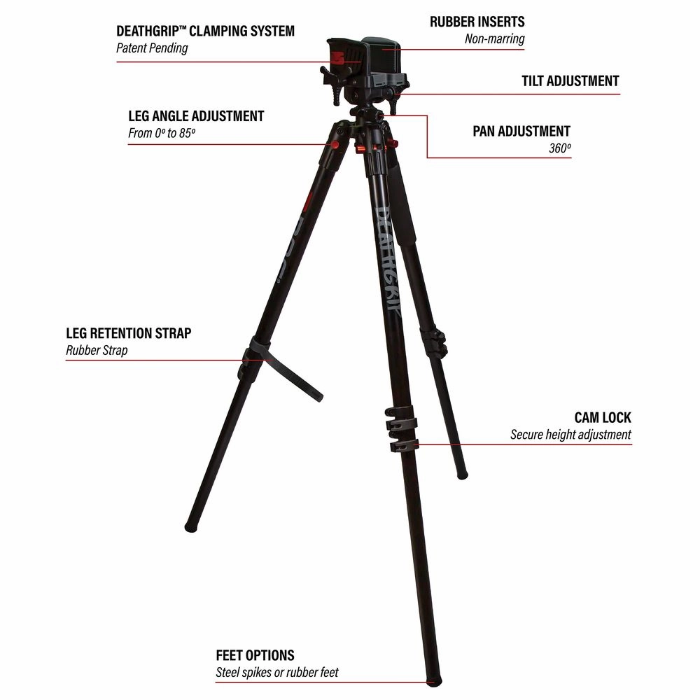 Bog Pod 1099443 DeathGrip Carbon Fiber Shooting Tripod