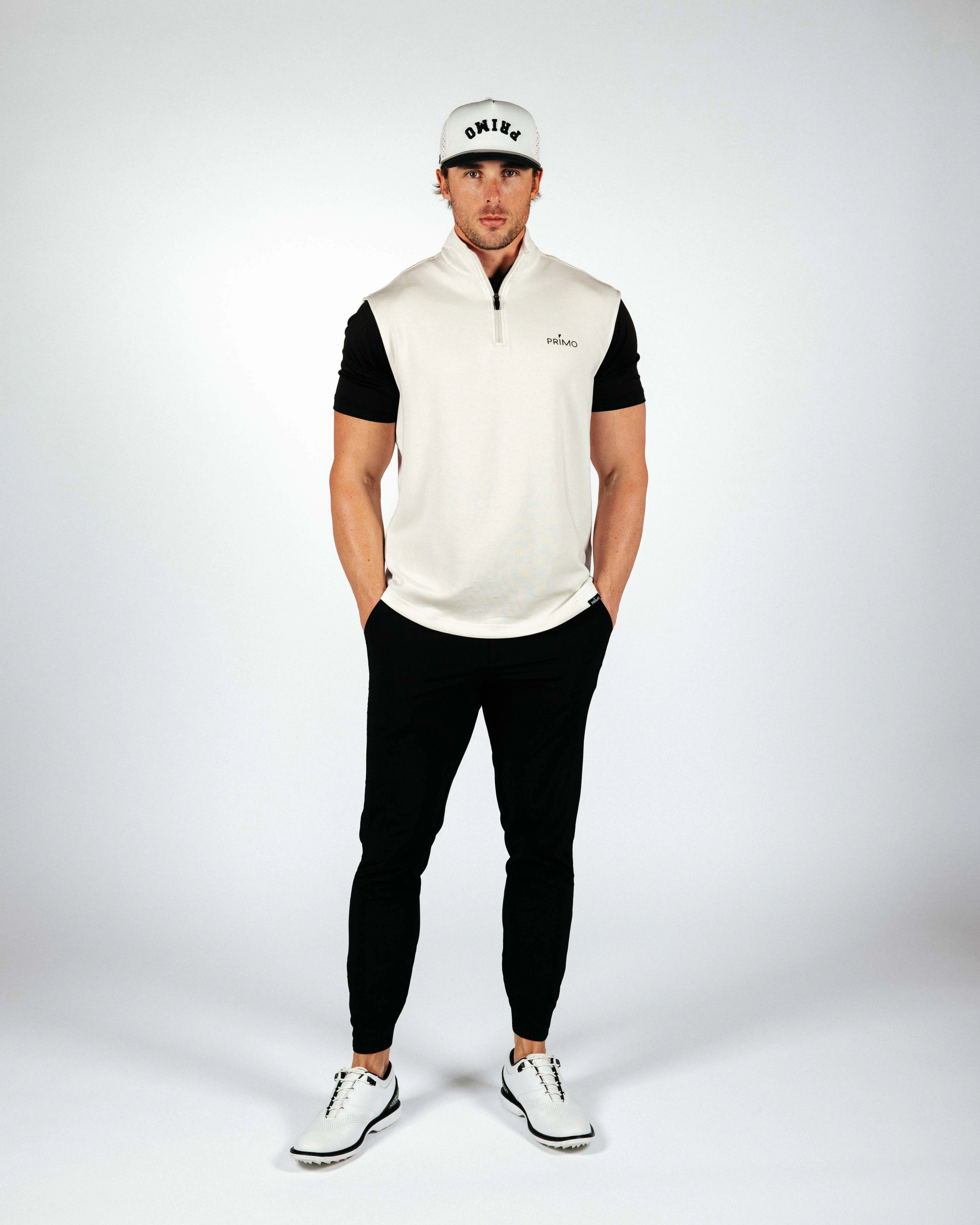 Bone Quarter Zip Vest