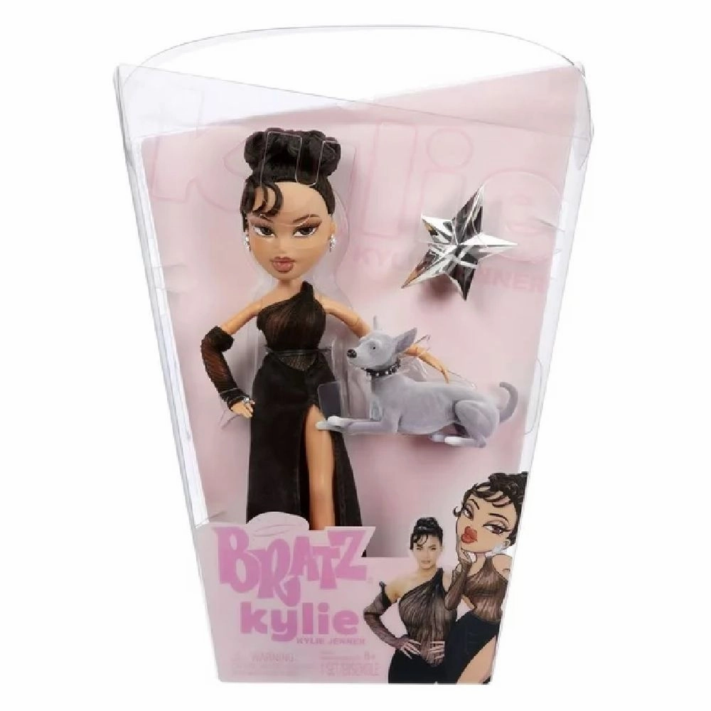 Bratz Kylie Jenner Night Fashion Doll with Evening Gown, Pet Dog, and Poster