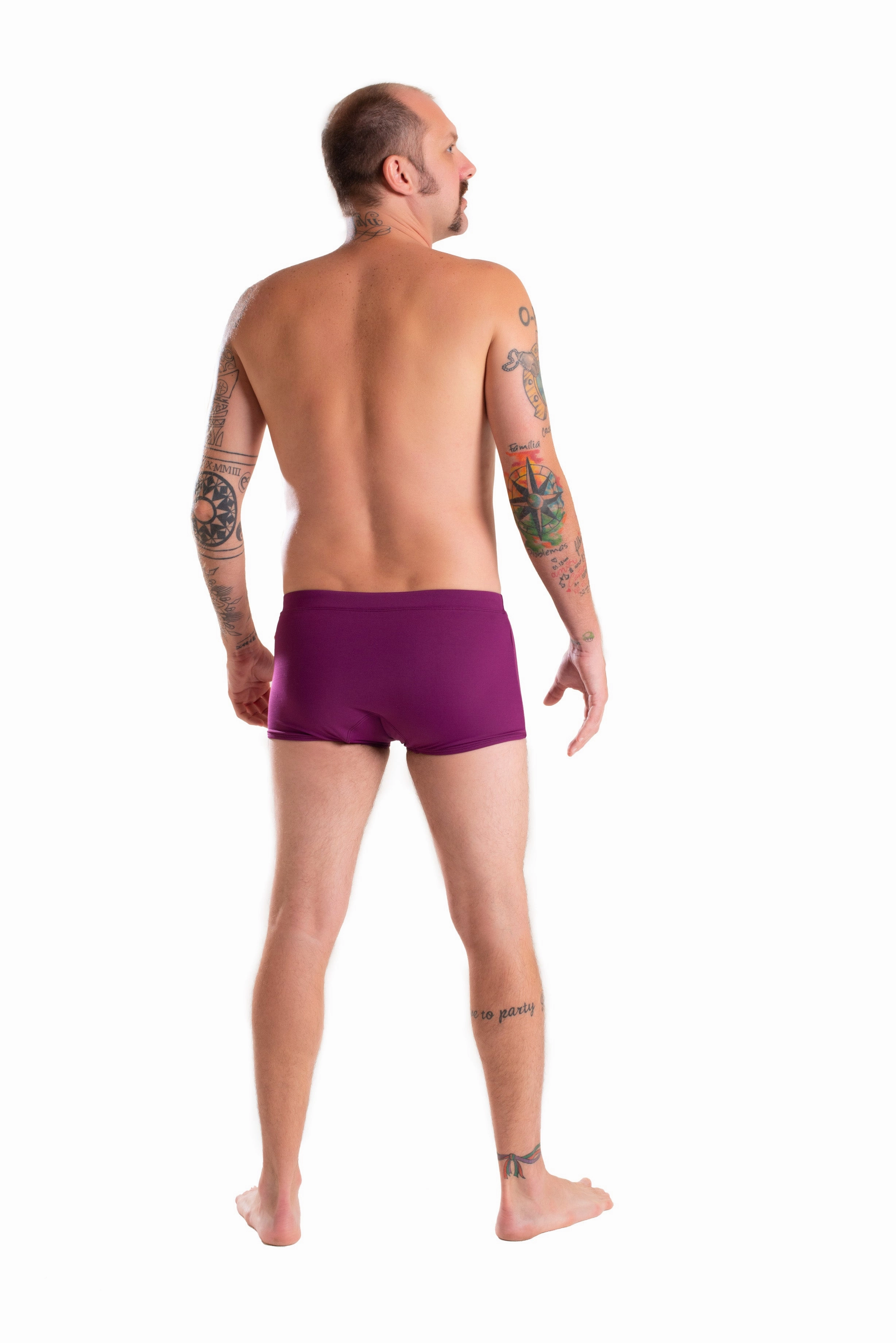 Brazilian Style Trunks, Burgundy, Cool Form Light