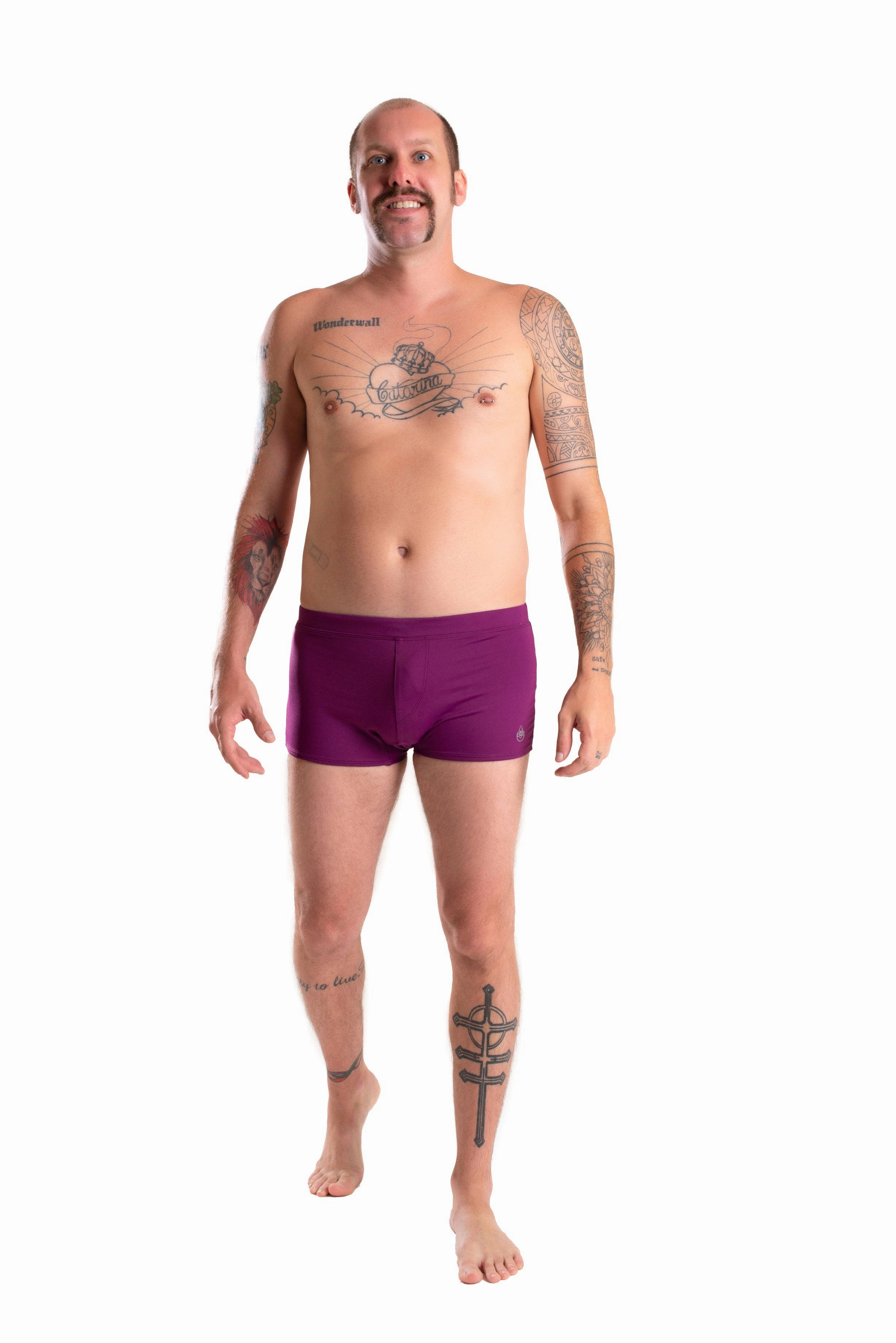 Brazilian Style Trunks, Burgundy, Cool Form Light