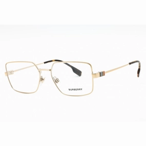 Burberry Men's Eyeglasses - Light Gold Metal Full Rim Butterfly Frame | 0BE1380 1109