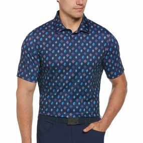 Callaway Negroni Print Golf Polo Peacoat - SS25 Men