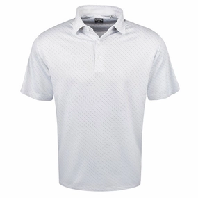 Callaway Swing Tech Allover Chevron Golf Polo Bright White - SS25 Men