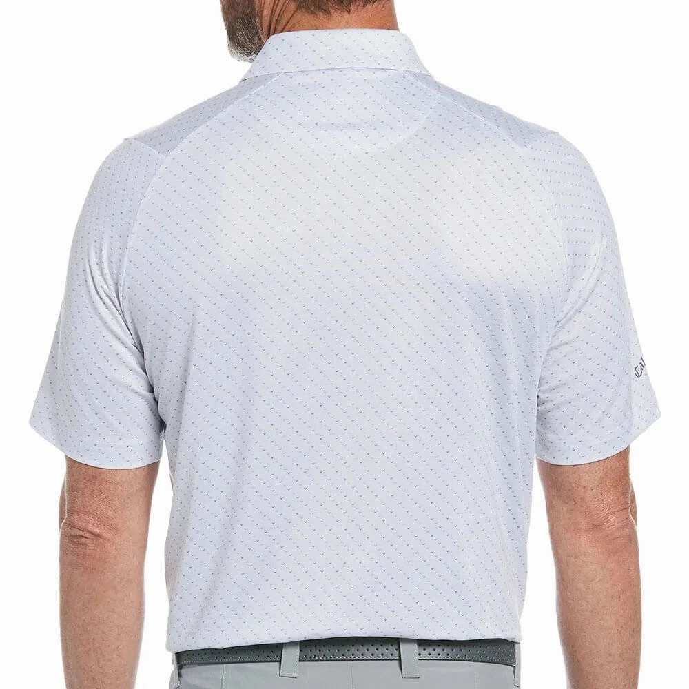 Callaway Swing Tech Allover Chevron Golf Polo Bright White - SS25 Men