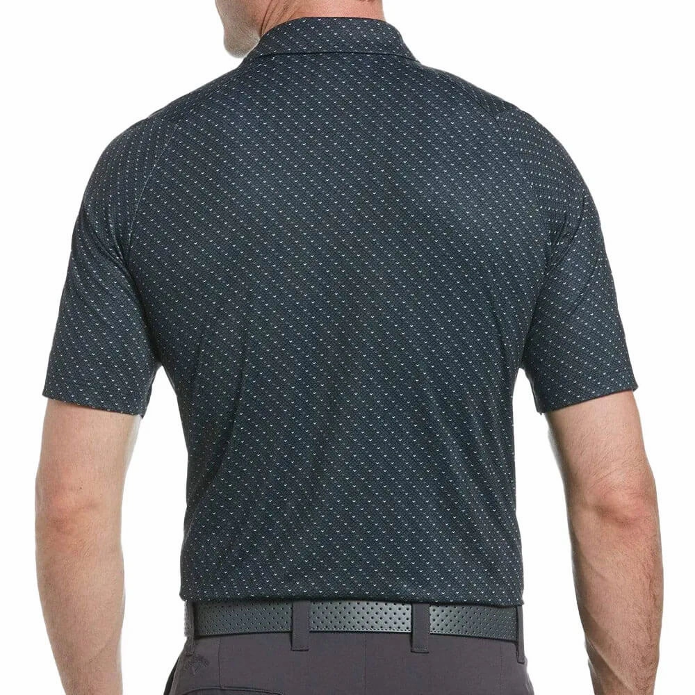 Callaway Swing Tech Allover Chevron Golf Polo Caviar - SS25 Men
