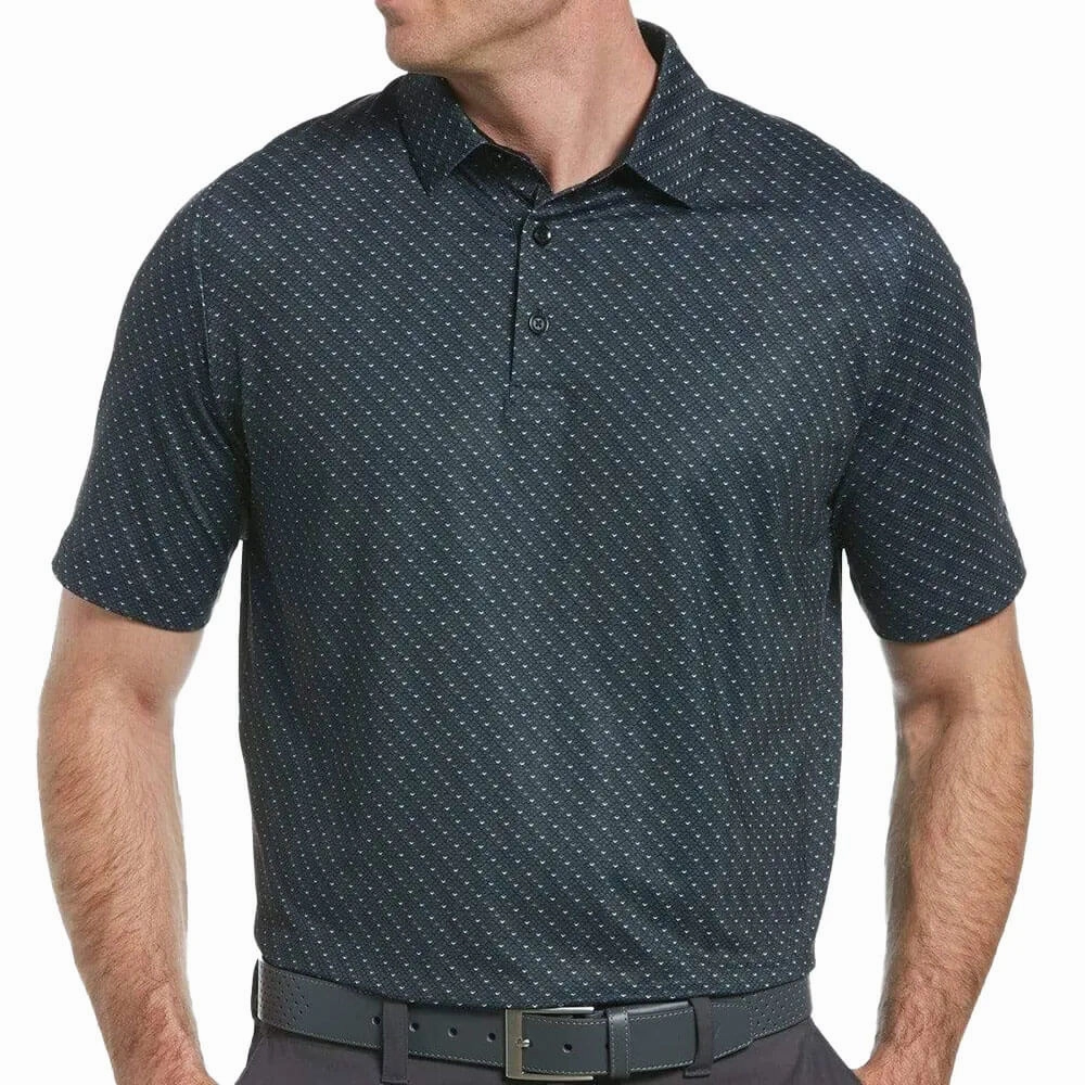 Callaway Swing Tech Allover Chevron Golf Polo Caviar - SS25 Men