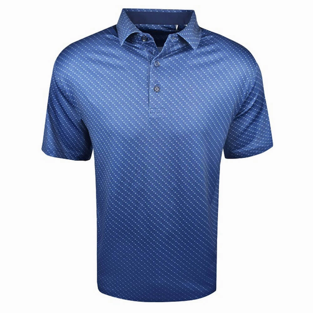 Callaway Swing Tech Allover Chevron Golf Polo Peacoat - SS25 Men