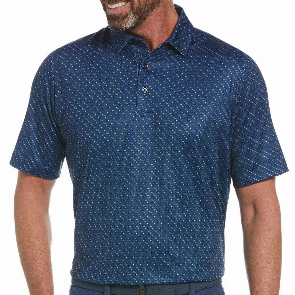 Callaway Swing Tech Allover Chevron Golf Polo Peacoat - SS25 Men