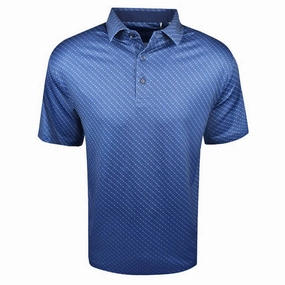 Callaway Swing Tech Allover Chevron Golf Polo Peacoat - SS25 Men