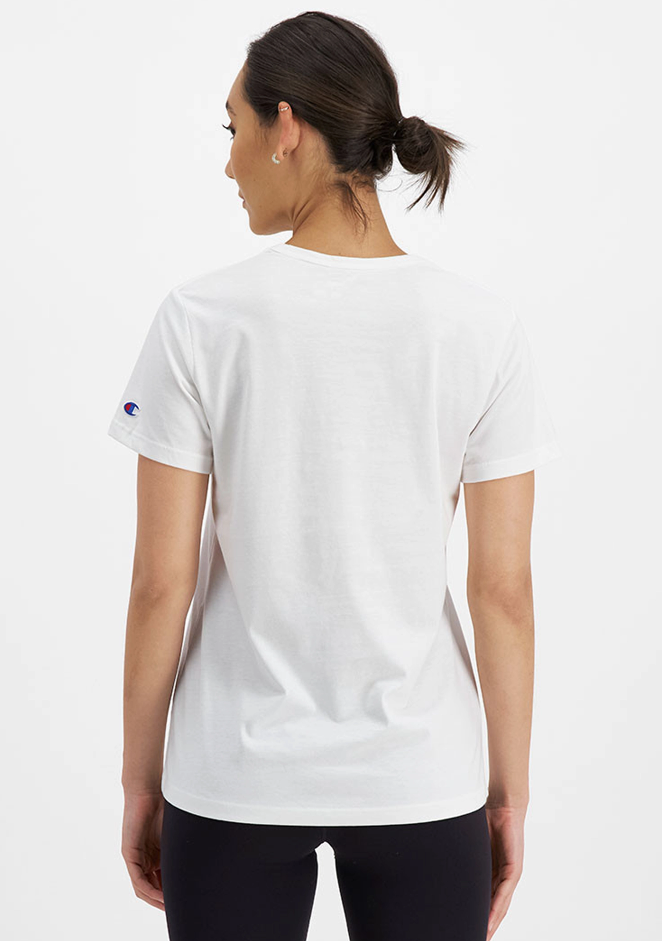 Champion Women's Ombre Script Short Sleeve Tee White