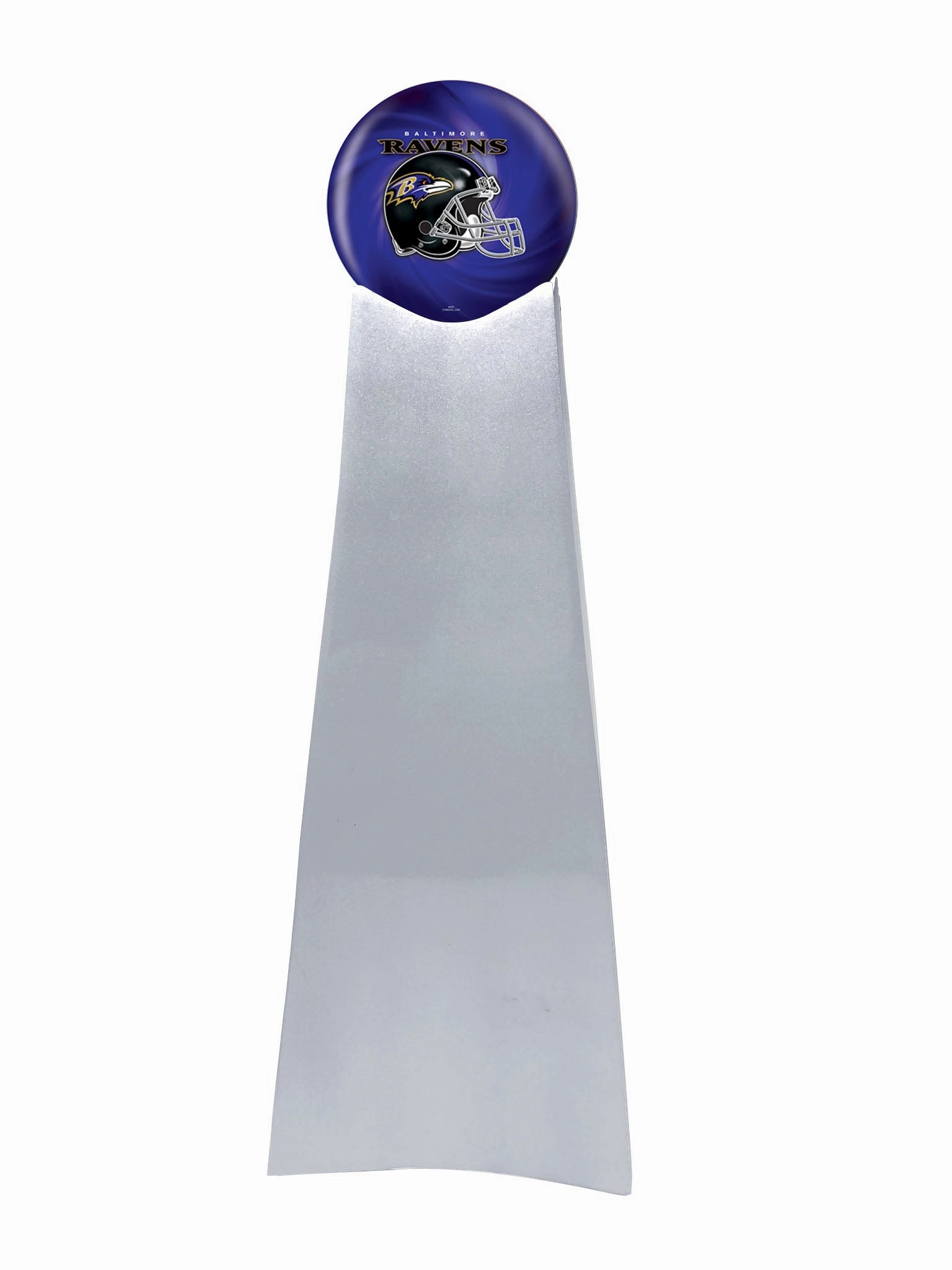 Championship Trophy Cremation Urn with Optional Baltimore Ravens Ball Decor and Custom Metal Plaque