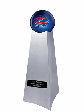 Championship Trophy Cremation Urn with Optional Buffalo Bills Ball Decor and Custom Metal Plaque
