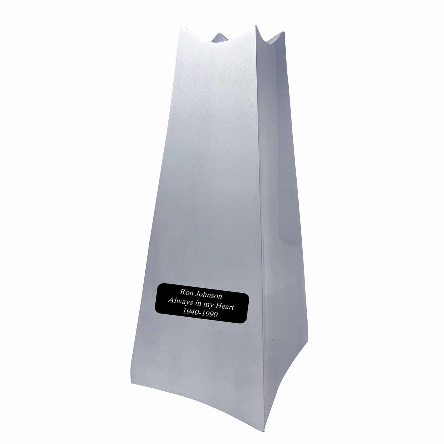 Championship Trophy Cremation Urn with Optional Green Bay Packers Ball Decor and Custom Metal Plaque