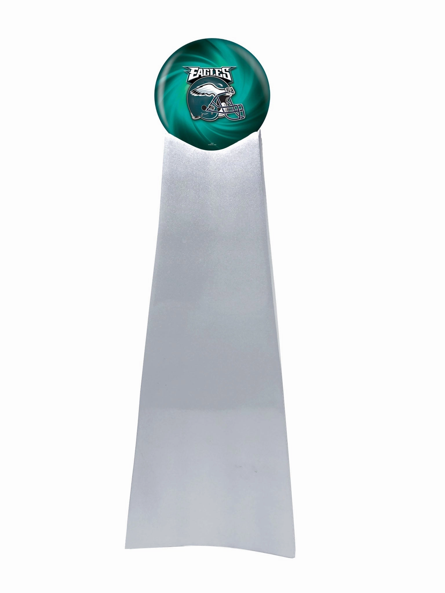 Championship Trophy Cremation Urn with Optional Philadelphia Eagles Ball Decor and Custom Metal Plaque