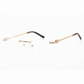 Charriol Men's Eyeglasses - Shiny Light Gold Titanium Rectangular Frame | PC75081 C03
