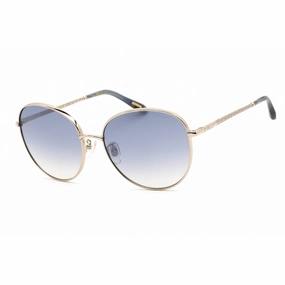 Chopard Men's Sunglasses - Full Rim Shiny Light Gold Metal Oval Frame | SCHF75V 594B