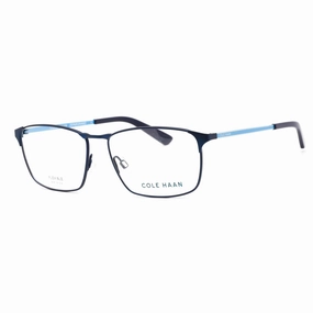 Cole Haan Men's Eyeglasses - Navy Rectangular Full Rim Frame Clear Lens | CH4046 414