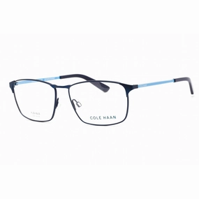 Cole Haan Men's Eyeglasses - Navy Rectangular Full Rim Frame Clear Lens | CH4046 414