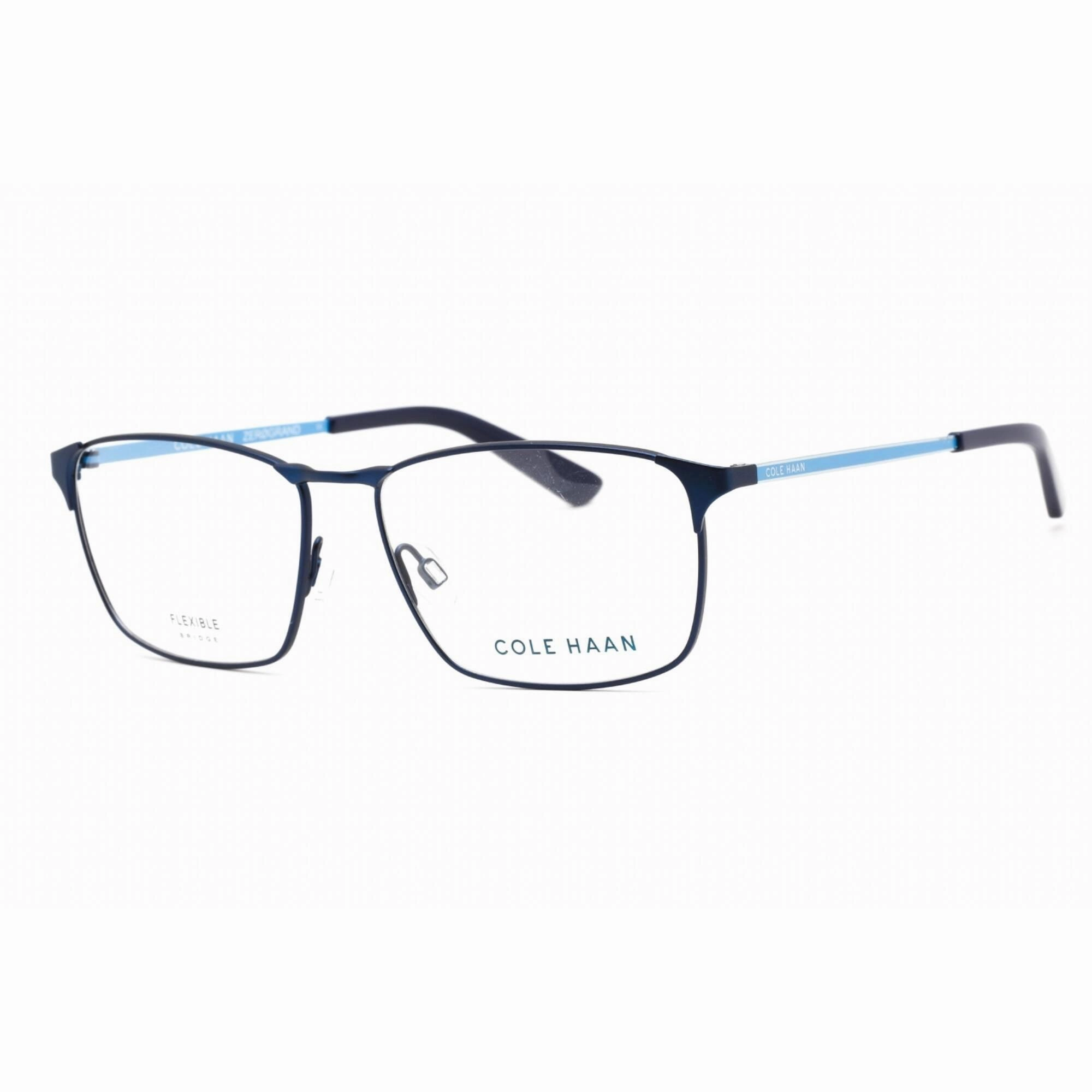 Cole Haan Men's Eyeglasses - Navy Rectangular Full Rim Frame Clear Lens | CH4046 414