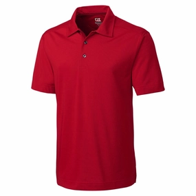Cutter and Buck DryTec Medina Tonal Stripe Golf Polo (Big and Tall) Cardinal Red - SS16 Men