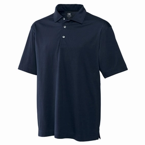 Cutter and Buck DryTec Medina Tonal Stripe Golf Polo (Big and Tall) Navy Blue - SS16 Men