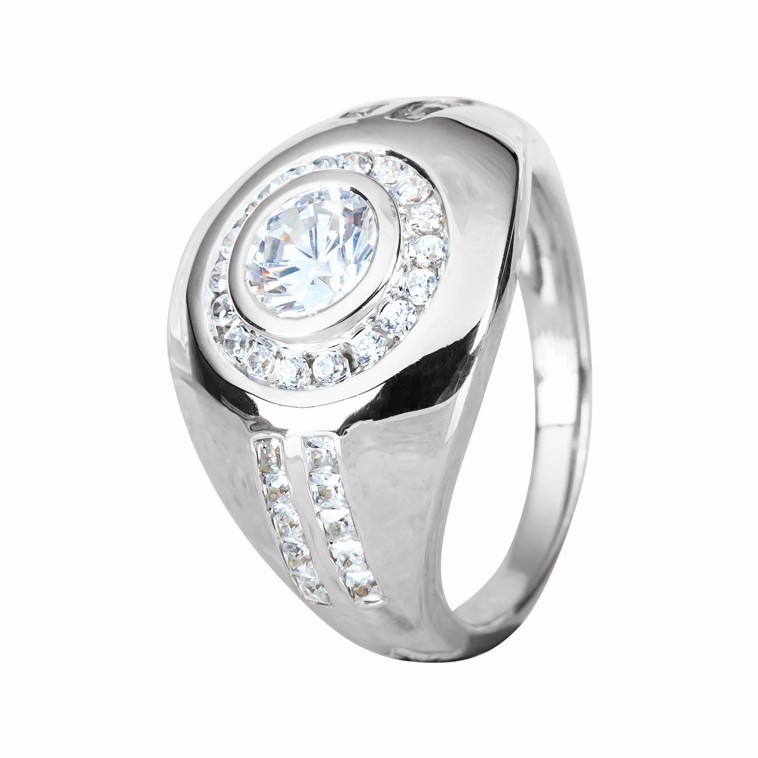 Echo Men's Rhodium Ring