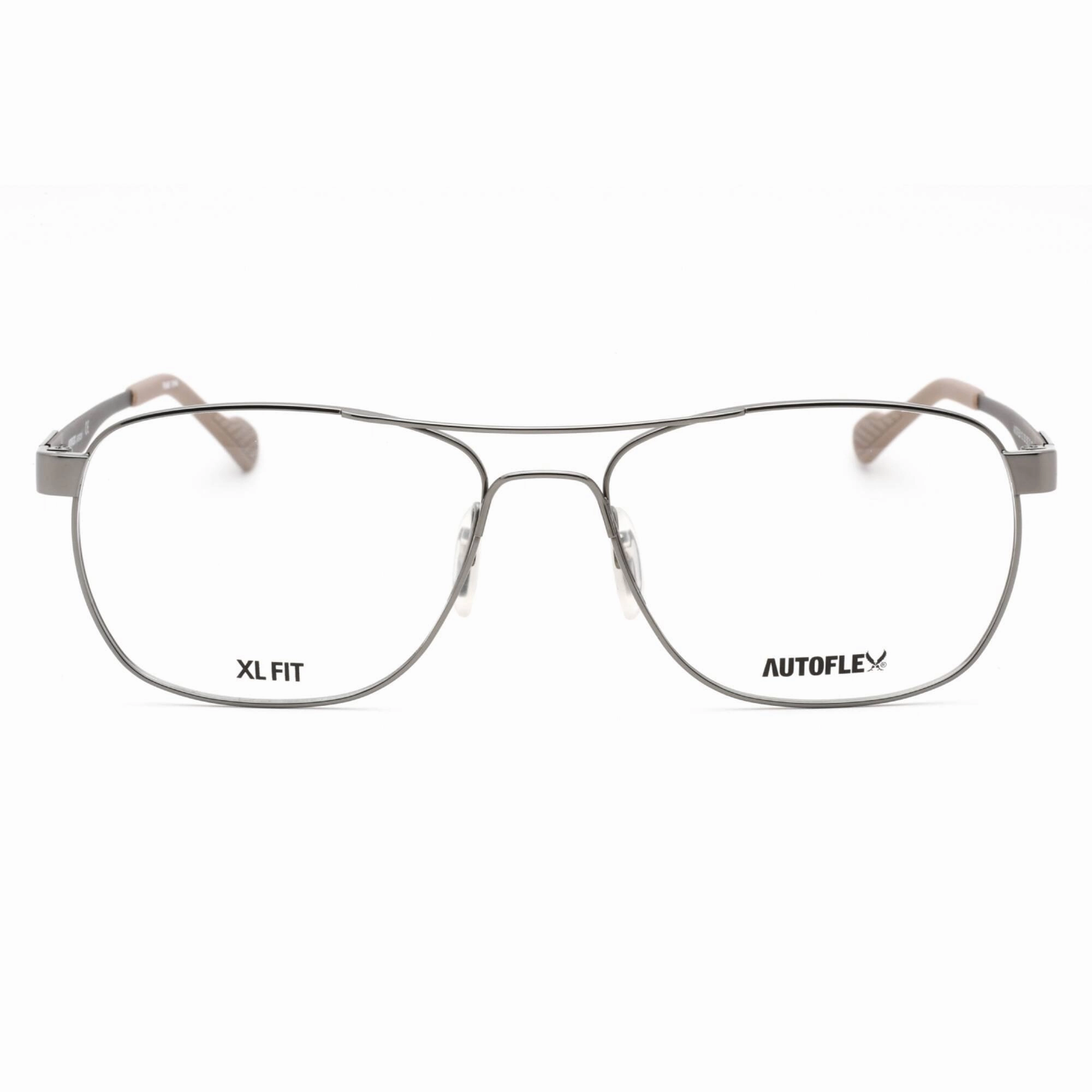 Flexon Men's Eyeglasses - Light Gunmetal Full Rim Square Frame | AUTOFLEX 113 035