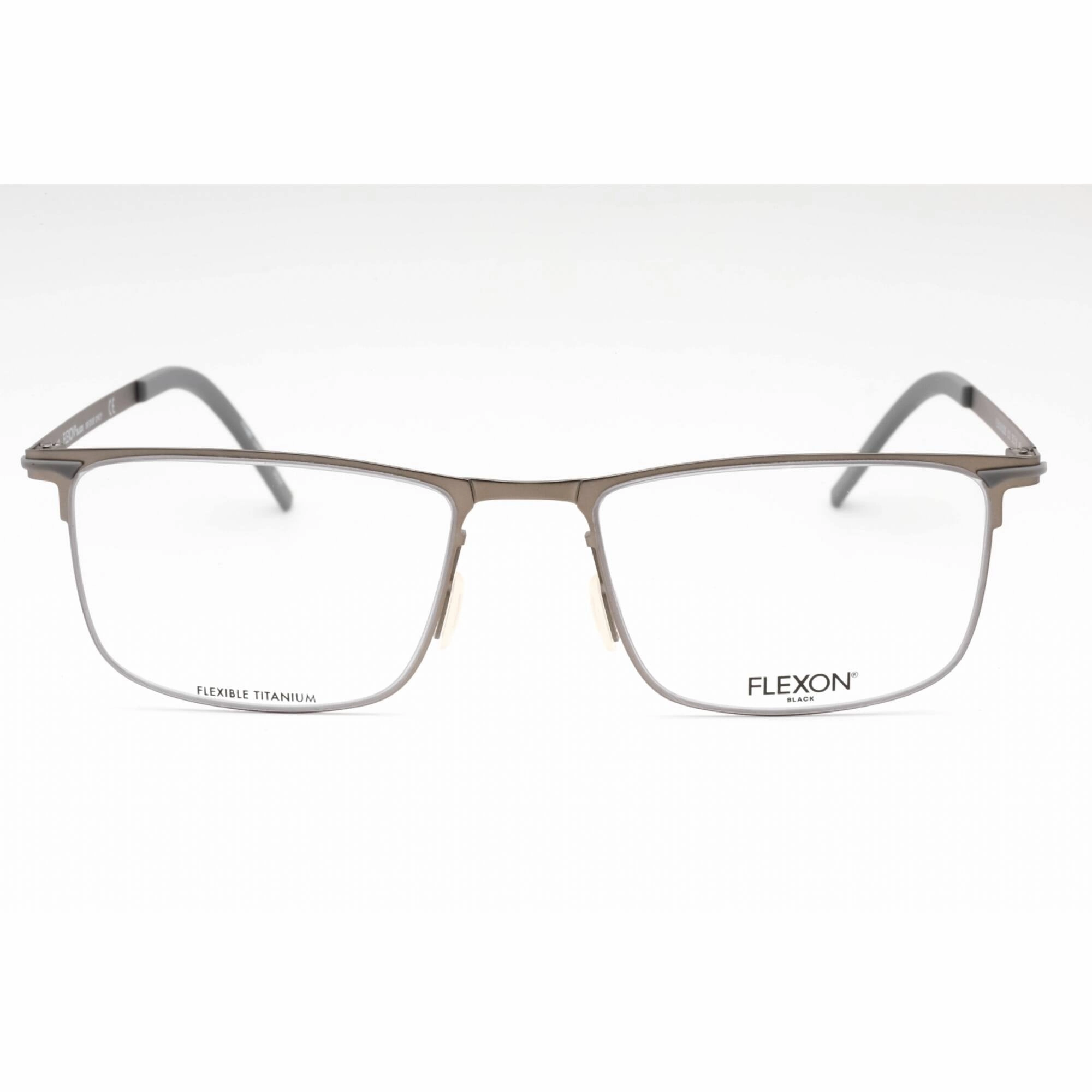 Flexon Men's Eyeglasses - Light Gunmetal Metal Rectangular Frame | FLEXON B2005 032