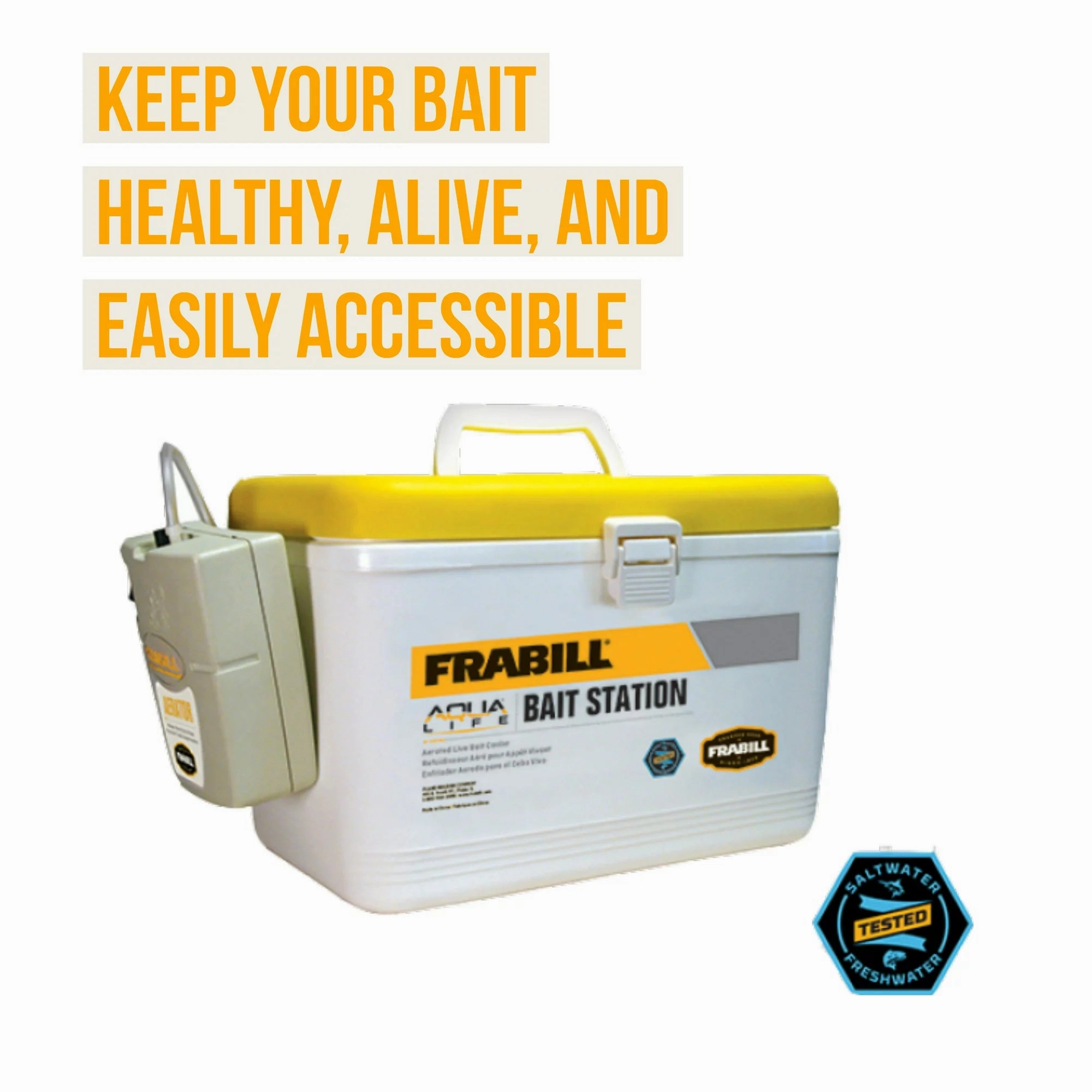 Frabill 14042 Bait Box With Aerator - 8 Quart