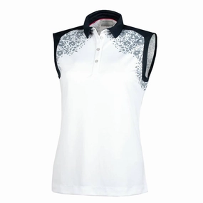 Galvin Green Meja Ventil8 Golf Polo White/Navy - SS21 Women