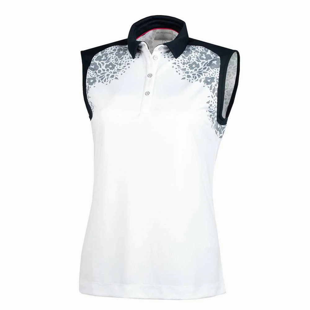 Galvin Green Meja Ventil8 Golf Polo White/Navy - SS21 Women