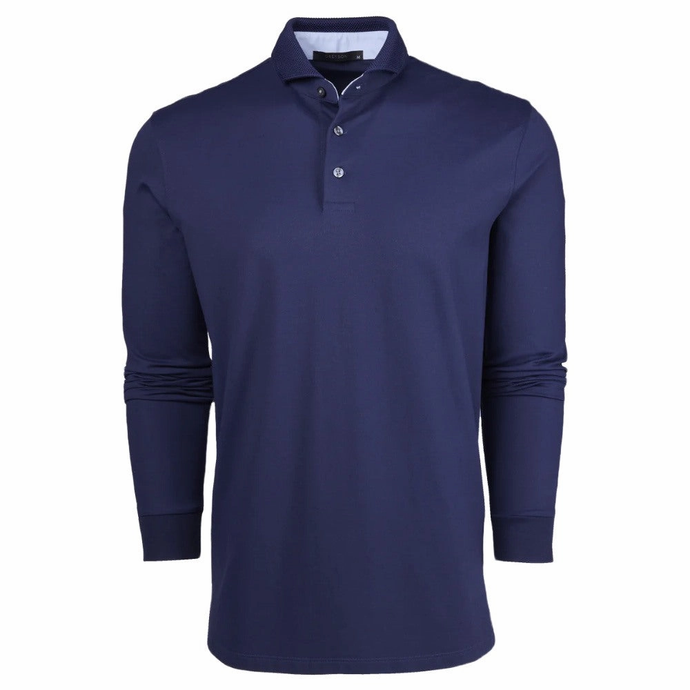 Greyson Cherokee Longsleeve Golf Polo Maltese Blue - FA25 Men