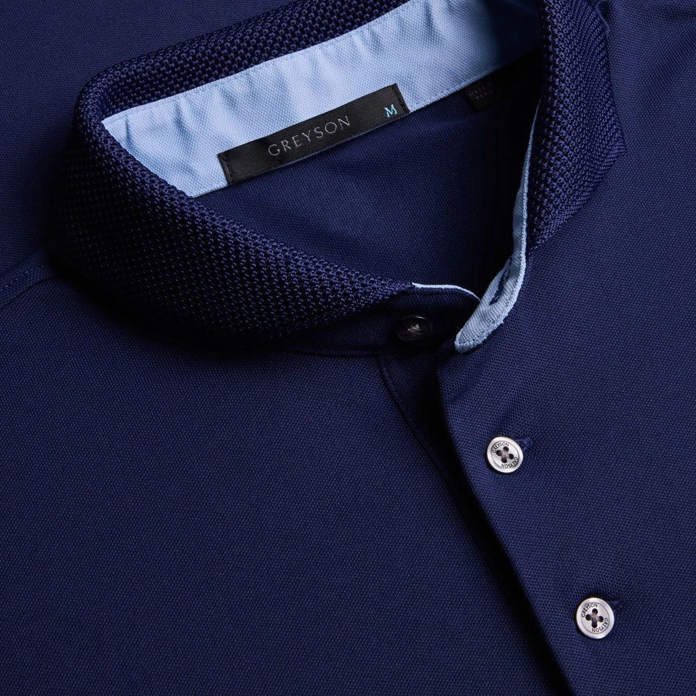 Greyson Cherokee Longsleeve Golf Polo Maltese Blue - FA25 Men