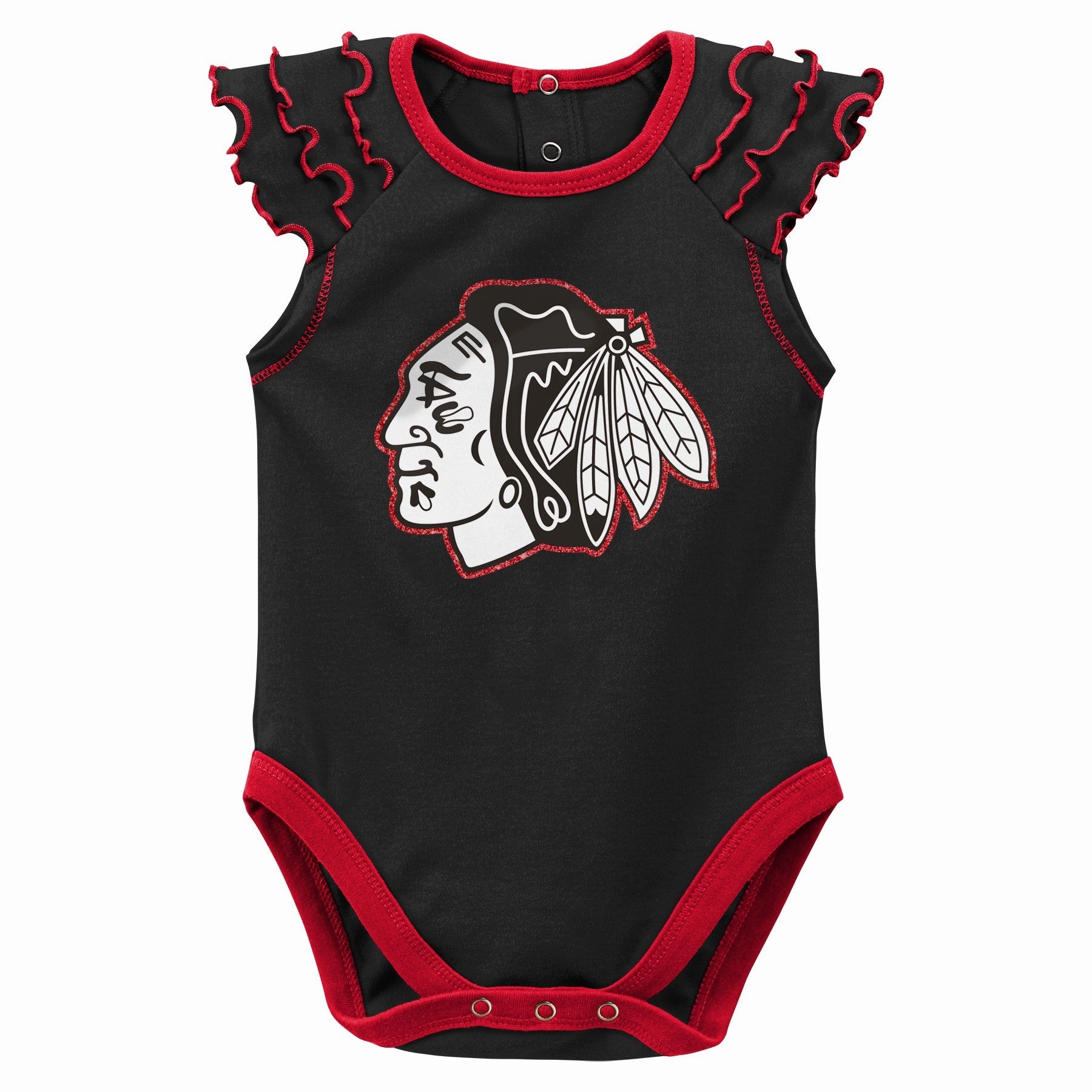 Infant Girls Chicago Blackhawks Shining All Star Short Sleeve Creeper 2-Pack