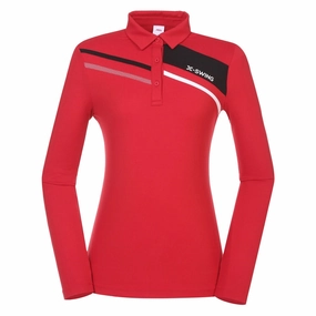 JDX America X-Swing Golf Polo Dark Red - FW21 Women