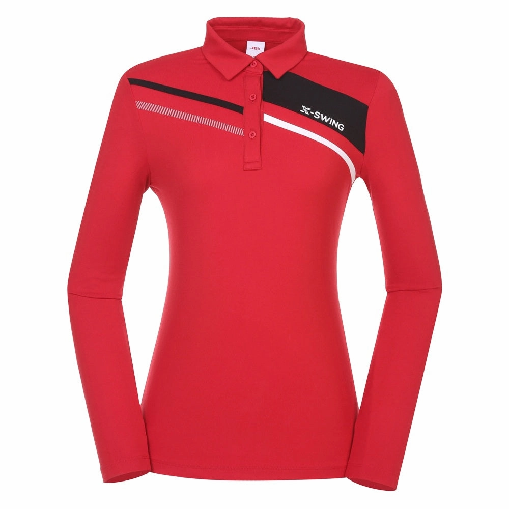 JDX America X-Swing Golf Polo Dark Red - FW21 Women