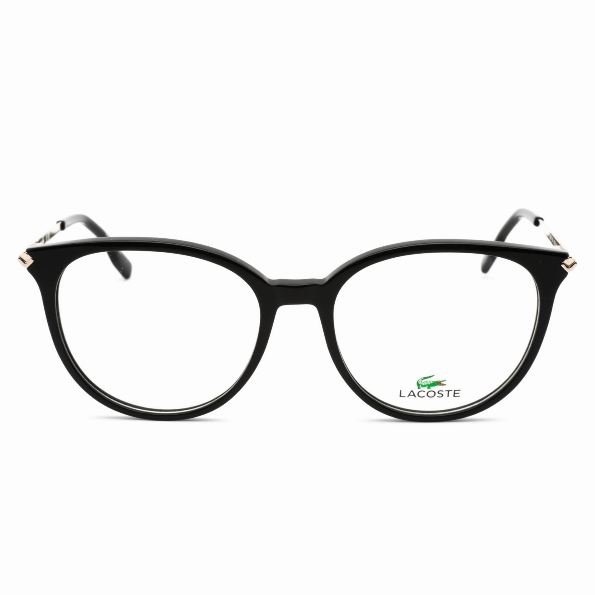 Lacoste Men's Eyeglasses - Full Rim Clear Lens Black Plastic Oval Frame | L2878 001