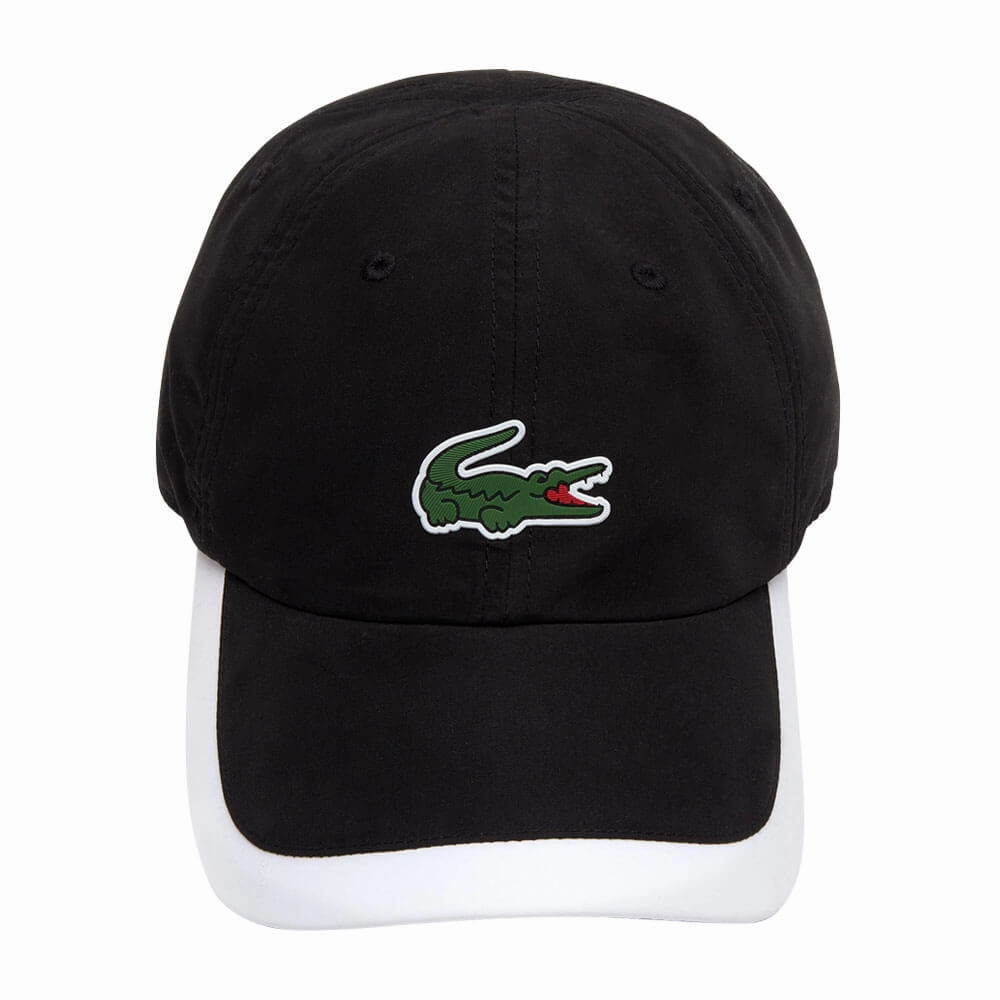 Lacoste Sport Contrast Border Lightweight Golf Cap Black/White - 23 Unisex