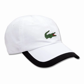Lacoste Sport Contrast Border Lightweight Golf Cap White/Black - 23 Unisex
