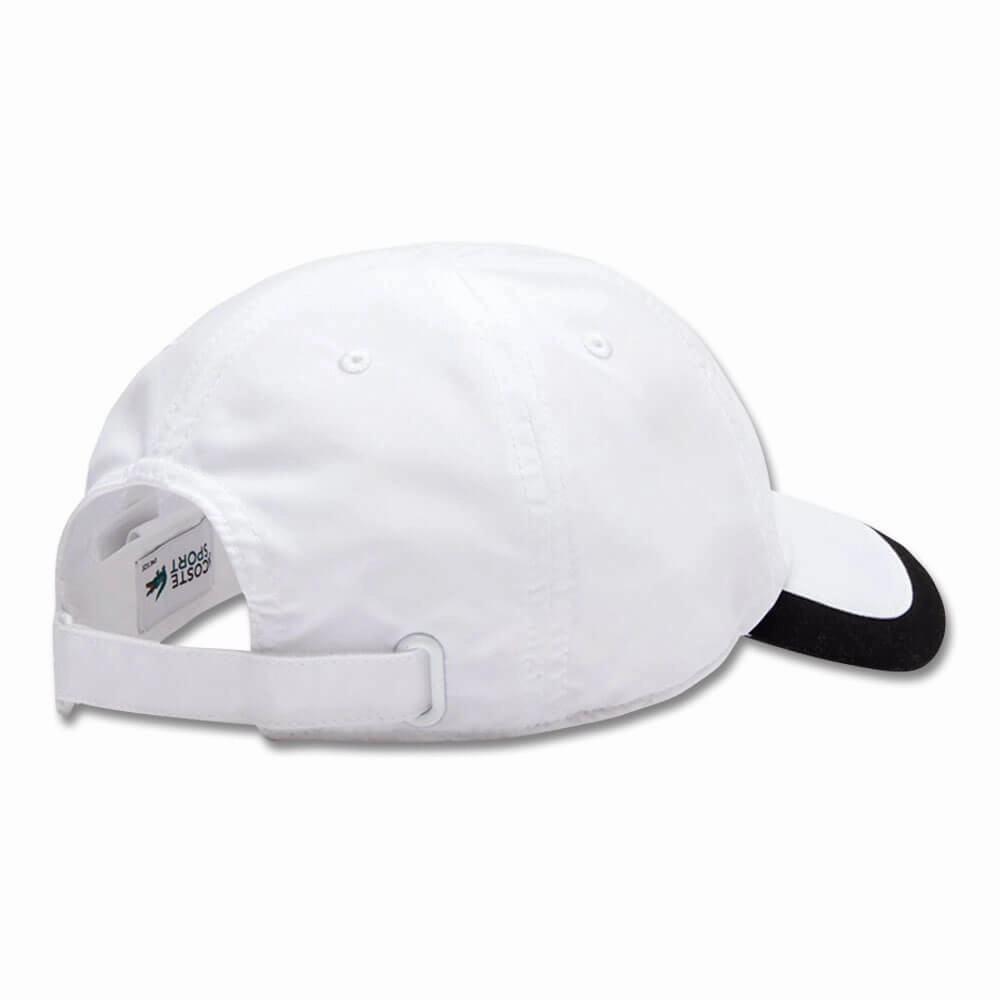 Lacoste Sport Contrast Border Lightweight Golf Cap White/Black - 23 Unisex