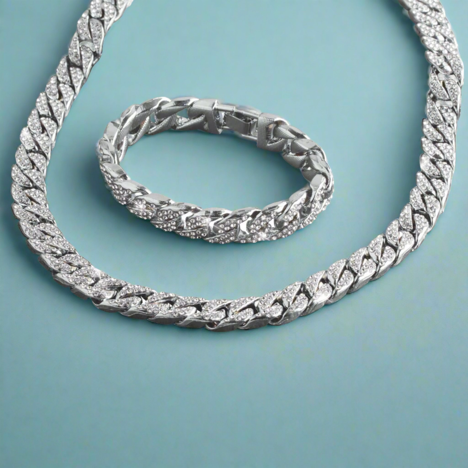 Logan Curb Rhodium Collection