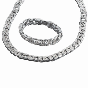 Logan Curb Rhodium Collection