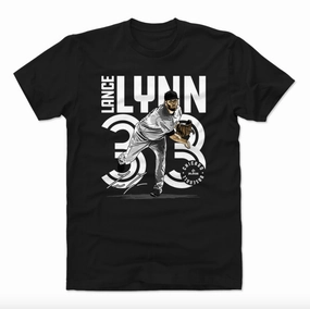 Men's 500 Level Lance Lynn Chicago MLBPA Bat Black Inline Tee