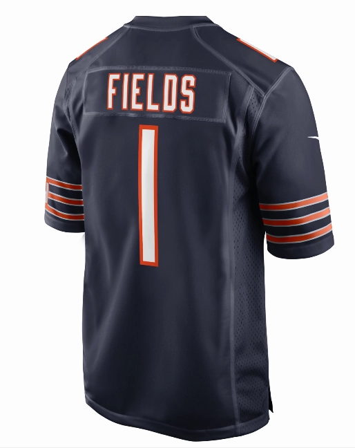 Men's Chicago Bears Justin Fields Nike Navy Replica Game Jersey